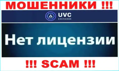 У ворюг UVC Exchange на информационном ресурсе не представлен номер лицензии организации !!! Будьте весьма внимательны