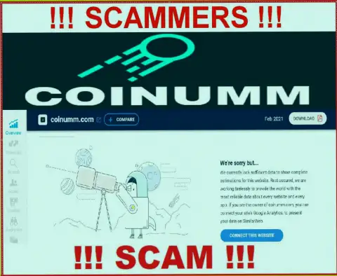 There is no information about Coinumm Com thiefs on similarweb