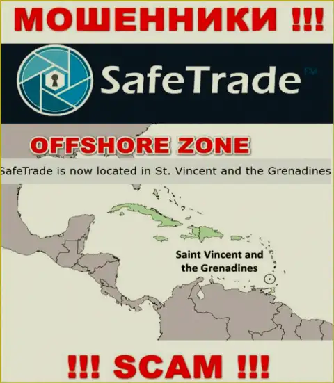 Контора Сейф Трейд ворует средства лохов, зарегистрировавшись в офшоре - St. Vincent and the Grenadines
