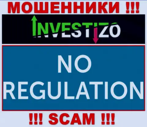 У организации Investizo не имеется регулятора - мошенники с легкостью сливают наивных людей