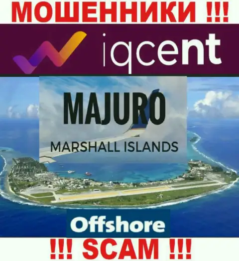 Оффшорная регистрация I Q Cent на территории Маджуро, Маршалловы Острова, дает возможность оставлять без денег лохов