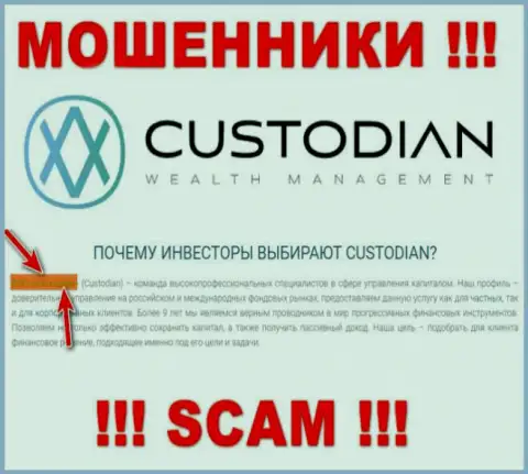 Юр лицом, управляющим интернет мошенниками ООО Кастодиан, является ООО Кастодиан