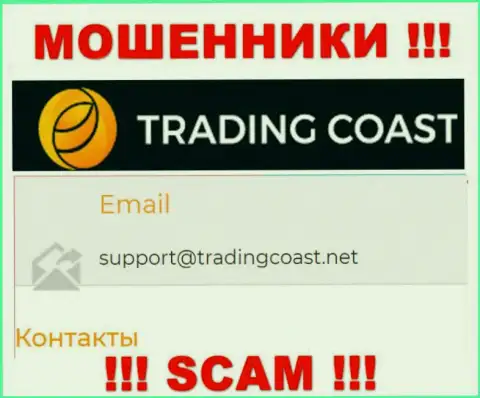 Не пишите ворам Trading Coast на их электронный адрес, можно лишиться финансовых средств