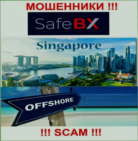 Singapore - офшорное место регистрации мошенников SafeBX, представленное на их интернет-сервисе