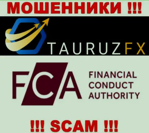 На веб-сайте ТаурузФХ Ком имеется информация о их мошенническом регуляторе - FCA