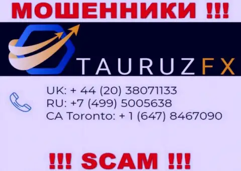 Не берите телефон, когда звонят незнакомые, это могут быть internet махинаторы из организации Tauruz FX