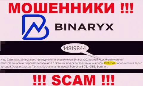 Binaryx Com не скрыли регистрационный номер: 14819844, да и зачем, разводить клиентов он вовсе не мешает