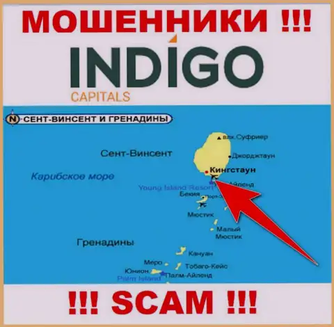 Мошенники Indigo Capitals базируются на территории - Kingstown, St Vincent and the Grenadines