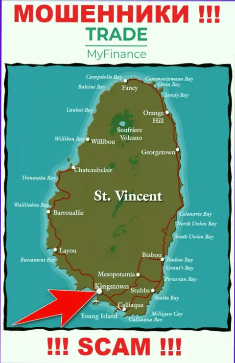 Официальное место регистрации мошенников ТрейдМайФинанс - Kingstown, Saint Vincent and the Grenadines