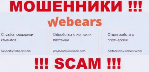 Не рекомендуем общаться через почту с конторой Webears - это КИДАЛЫ !!!