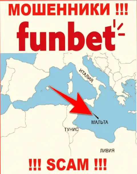 Компания Фун Бет - это интернет-мошенники, базируются на территории Malta, а это оффшорная зона