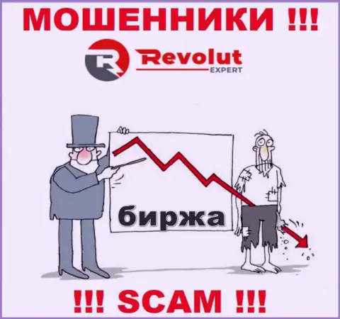 Имея дело с брокерской организацией RevolutExpert Ltd не ожидайте прибыли, т.к. они коварные ворюги и интернет-мошенники