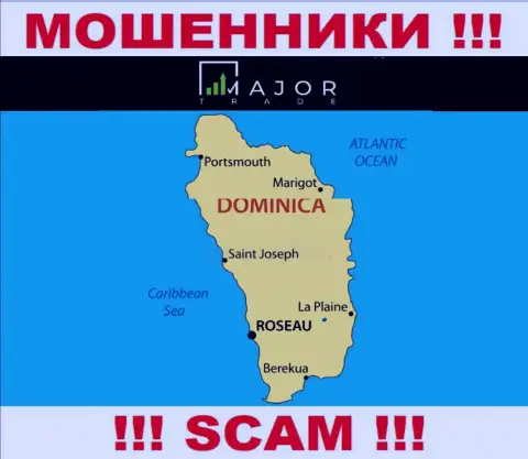 Мошенники Мажор Трейд базируются на территории - Commonwealth of Dominica, чтоб спрятаться от ответственности - ОБМАНЩИКИ