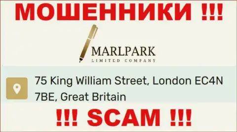 Юридический адрес Marlpark Ltd, предоставленный на их онлайн-сервисе - ненастоящий, осторожно !!!
