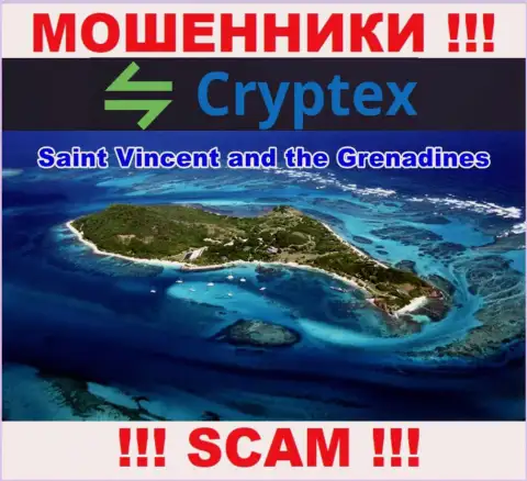 Из компании Криптекс Нет денежные средства вернуть нереально, они имеют оффшорную регистрацию - Saint Vincent and Grenadines