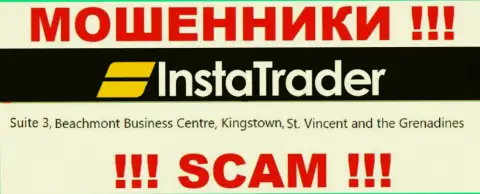 Suite 3, Beachmont Business Centre, Kingstown, St. Vincent and the Grenadines - это офшорный официальный адрес ИнстаТрейдер Нет, оттуда МОШЕННИКИ оставляют без средств своих клиентов